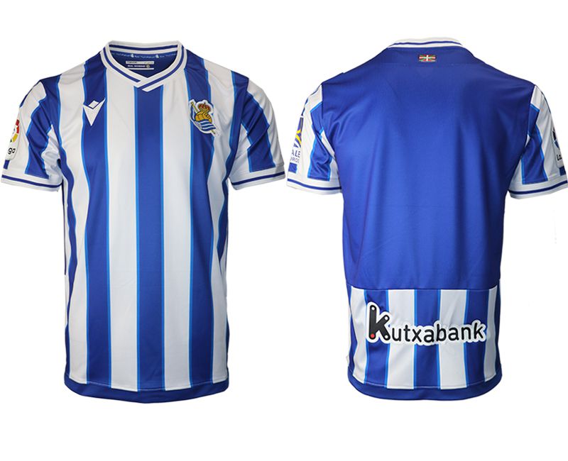 Men 2020-2021 club Real Sociedad home aaa version blue Soccer Jerseys->other club jersey->Soccer Club Jersey